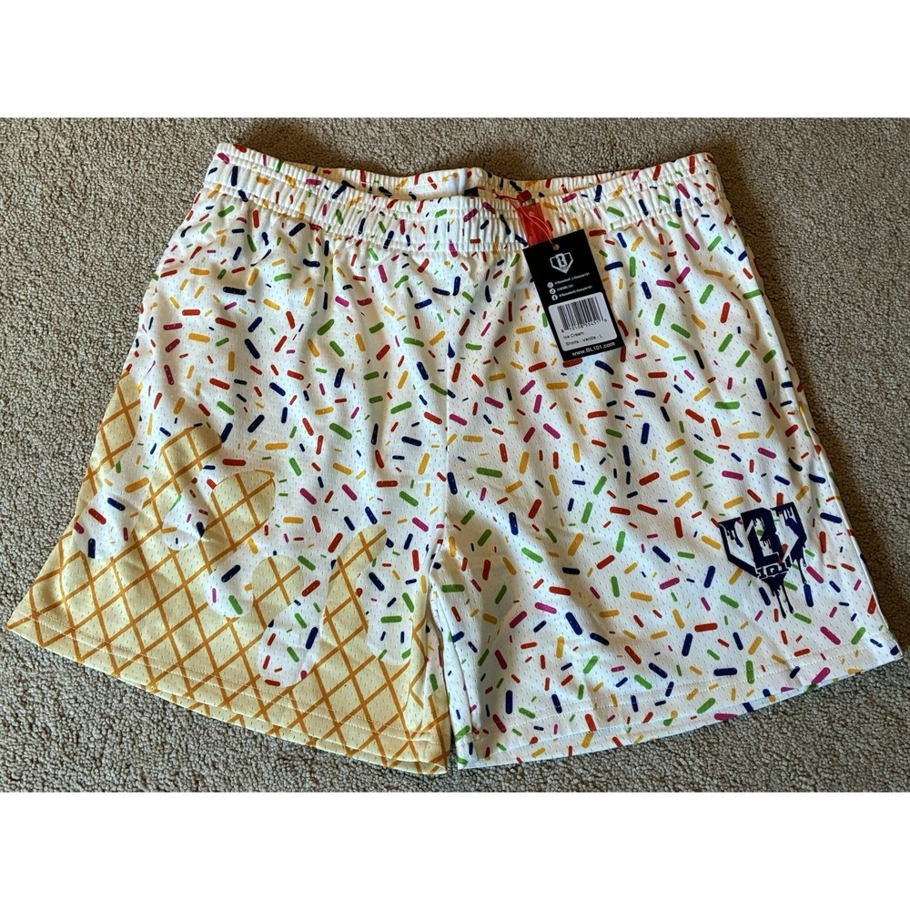 Llifestyle shorts 101 Ice cream white multi candy Men's Large